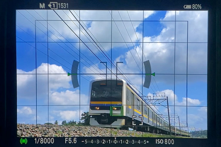 SONY（ソニー） FE 24-70mm F2.8 GM II リアルタイムトラッキング画面